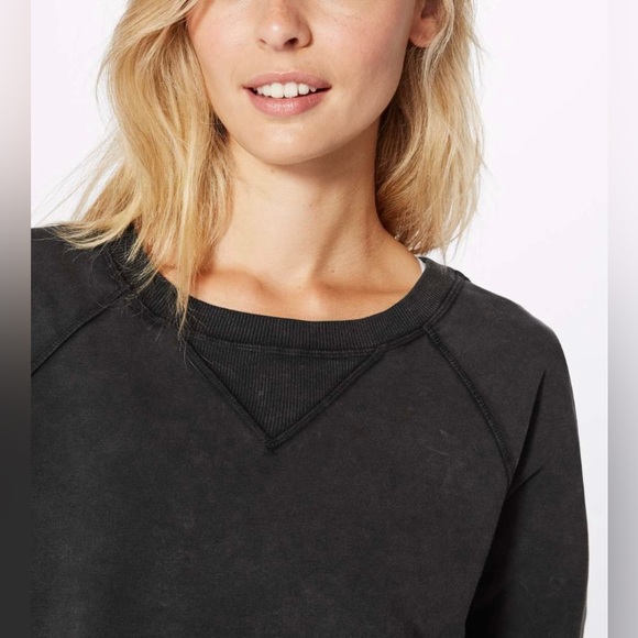 Lululemon Loop Back Crew NWOT Black size 12 - Picture 10 of 14